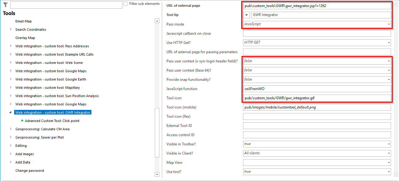 GWR integrator Web integration