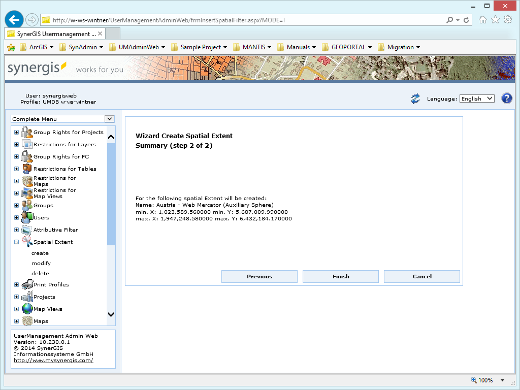 Create Spatial Extent - step 2 Create Spatial Extent - step 2