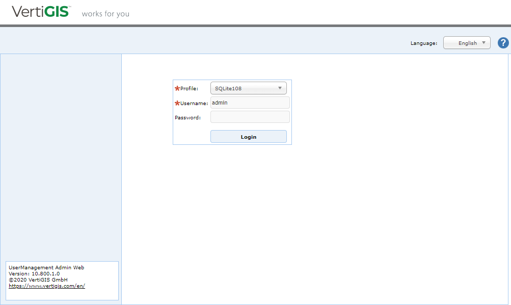 Login page of UserManagement Admin Web Login page of UserManagement Admin Web