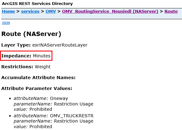 Impedance of a routing service
