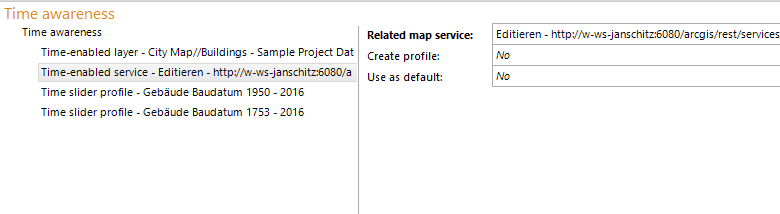 Time-enabled service - related map service