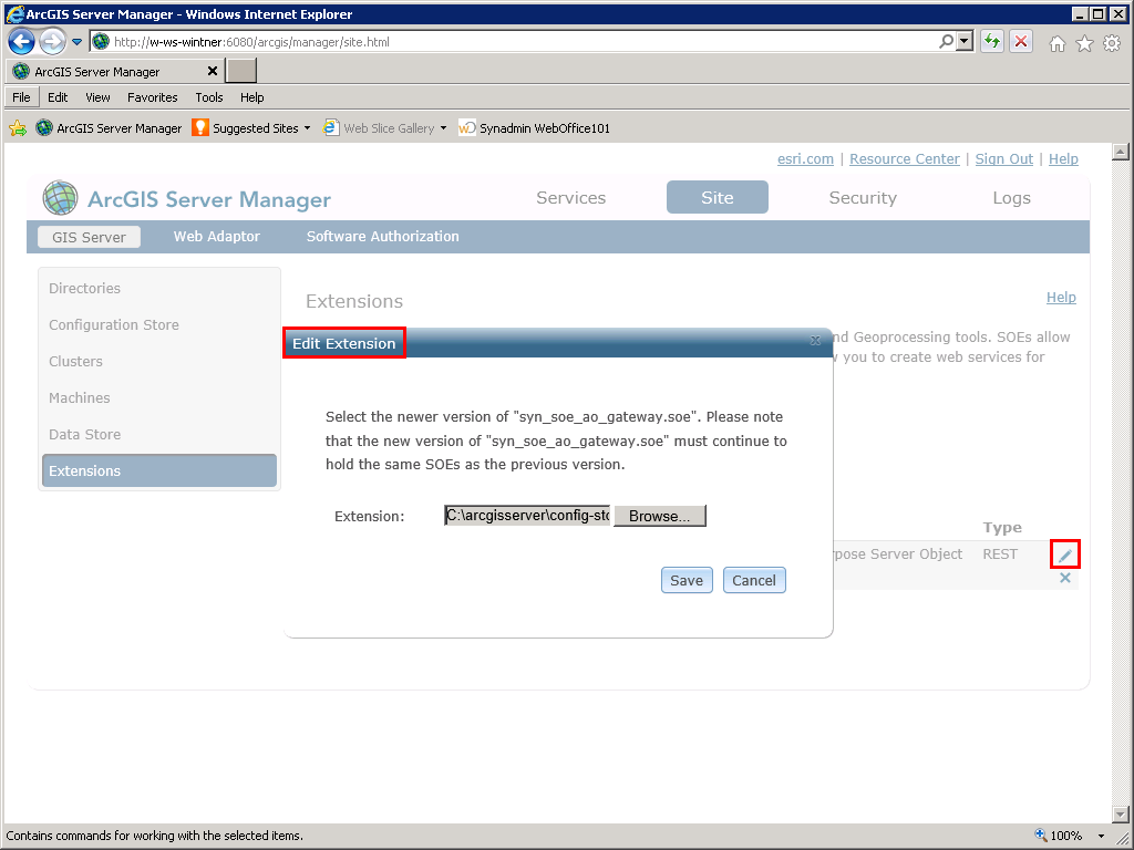 Edit an already existing SOE Edit an already existing SOE