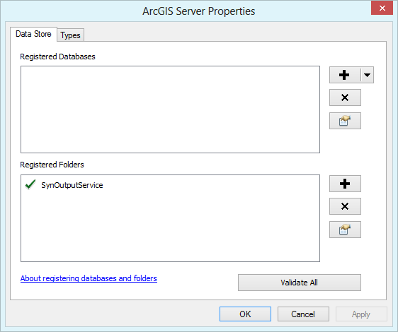 Registered folder SynOutputService