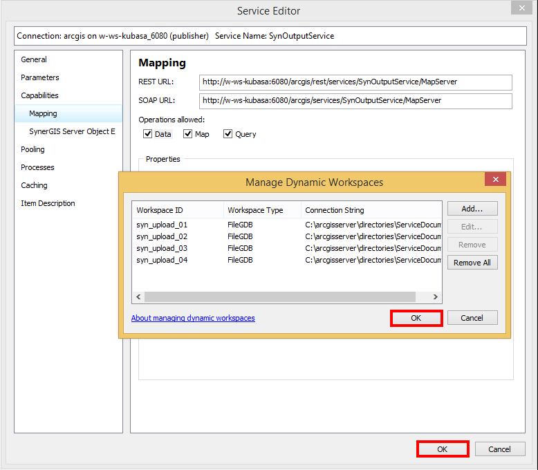 Repeat the steps for all existing syn_upload FileGDBs Repeat the steps for all existing syn_upload FileGDBs