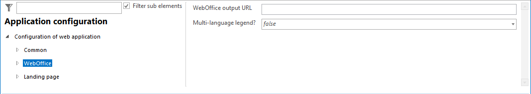 WebOffice configuration WebOffice configuration