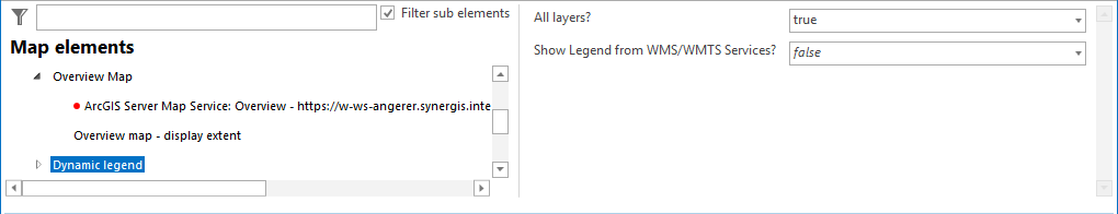 Dynamic legend configuration