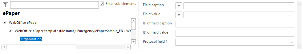 Name of organization configuration