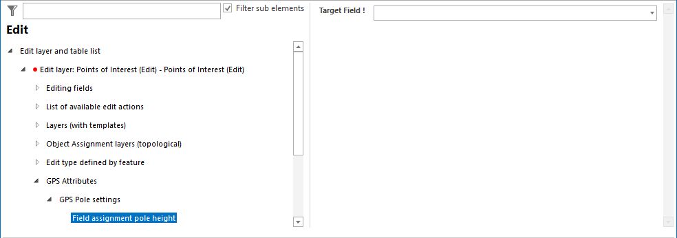 Configuration of the Pole Settings - Pole Height