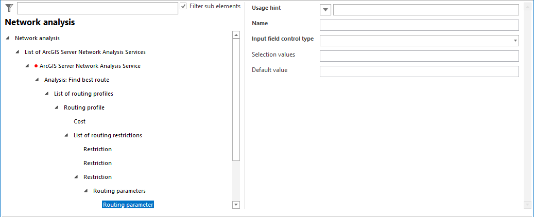 Routing parameter configuration Routing parameter configuration