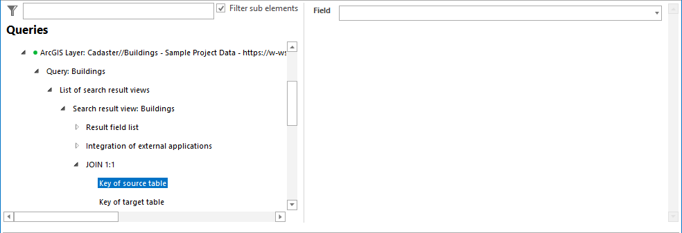 Key of source table configuration