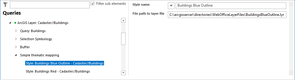 Simple thematic mapping configuration