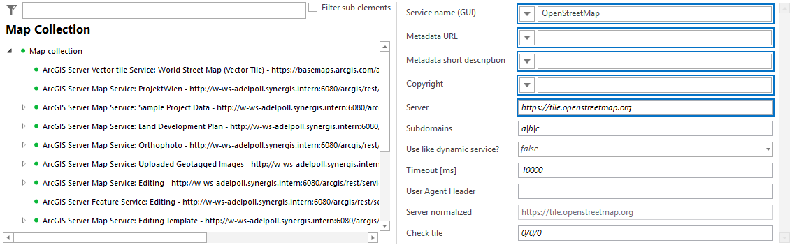 Selection of an OpenStreetMap Service Selection of an OpenStreetMap Service