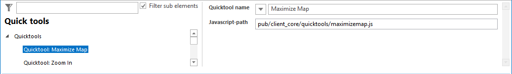 Quicktools configuration