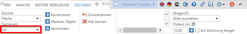 Werkzeug 'Zeichnen' im WebOffice core client mit konfigurierten Markierungs-Stilen