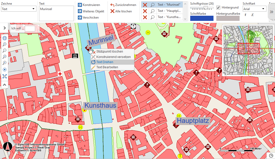 Nachträgliches Drehen von einem Text im WebOffice core client