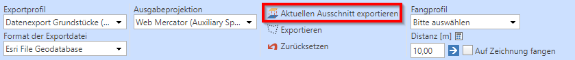 Daten vom aktuellen Ausschnitt exportieren