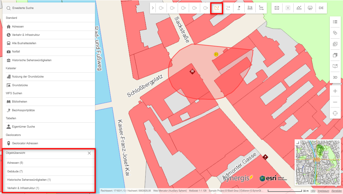 Fläche selektieren im WebOffice flex Client Fläche selektieren im WebOffice flex Client