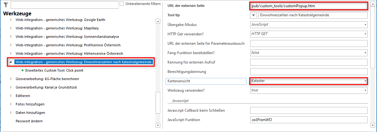 Web-Integration - generisches Werkzeug Web-Integration - generisches Werkzeug