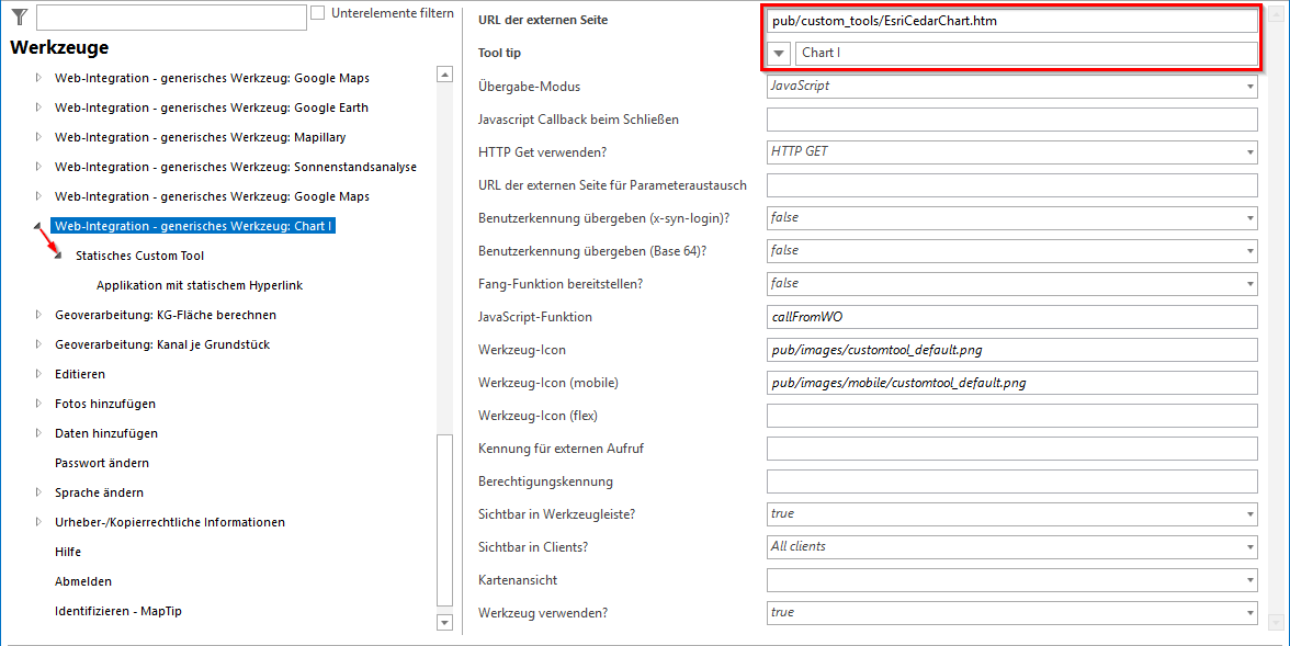 Konfiguration im WebOffice author standalone