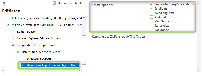 Anzeigemodus Pop up konfigurieren Anzeigemodus Pop up konfigurieren