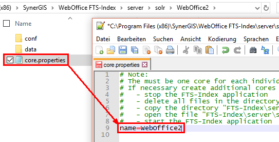 Anpassen des Namen des Cores der FTS-Index Applikation Anpassen des Namen des Cores der FTS-Index Applikation