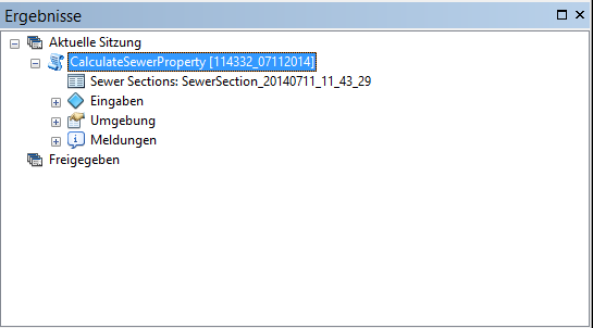 Ergebnis im Ergebnis-Fenster Ergebnis im Ergebnis-Fenster