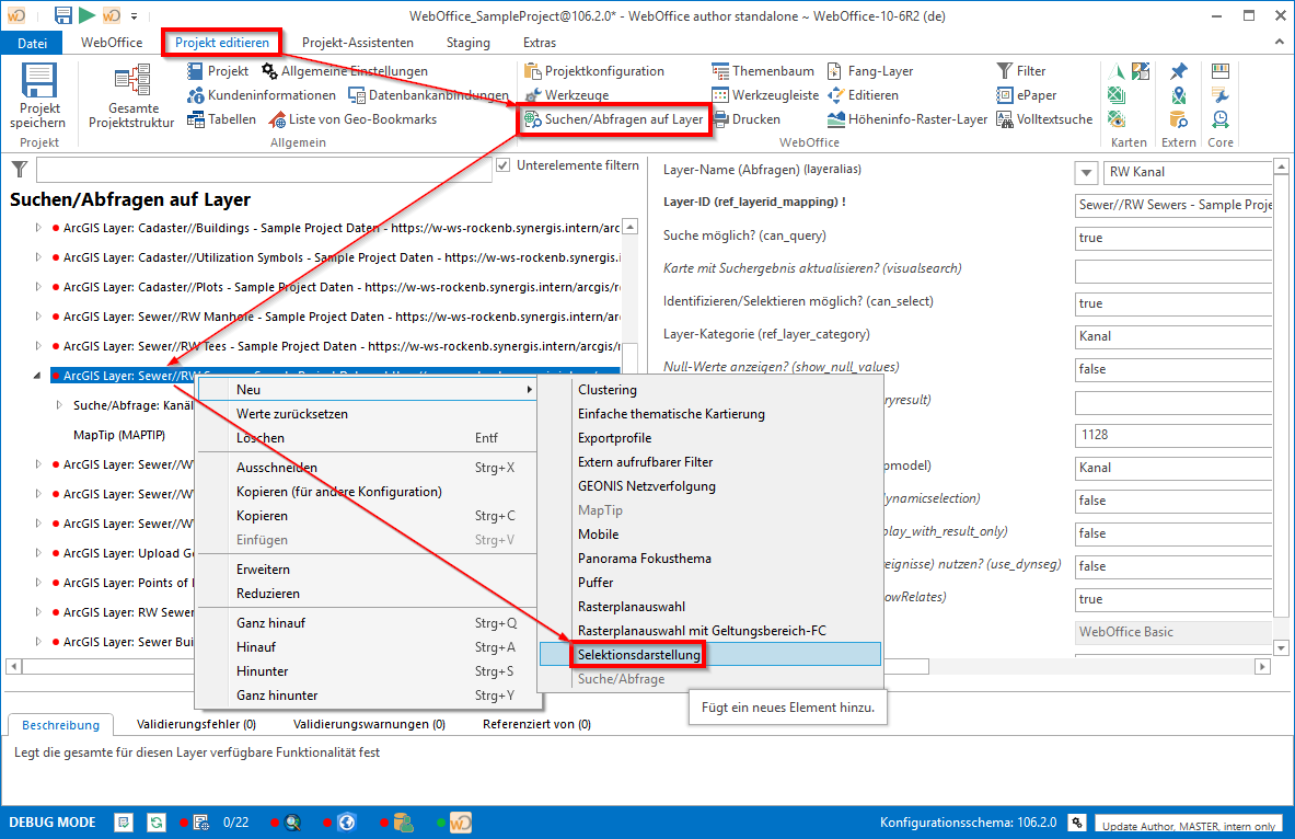 Selektionsdarstellung Selektionsdarstellung