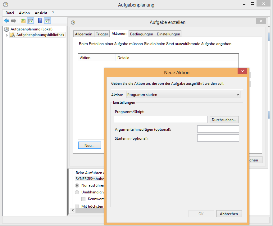 Automatische Aufgabe in der Windows Aufgabenplanung Automatische Aufgabe in der Windows Aufgabenplanung