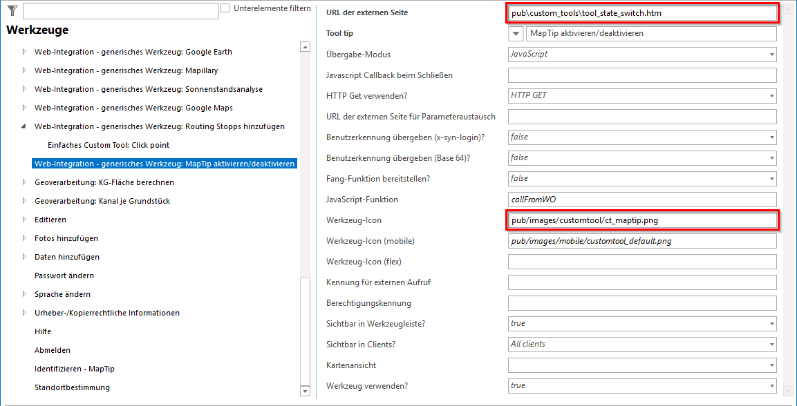 Konfiguration eines generischen Werkzeuges Konfiguration eines generischen Werkzeuges