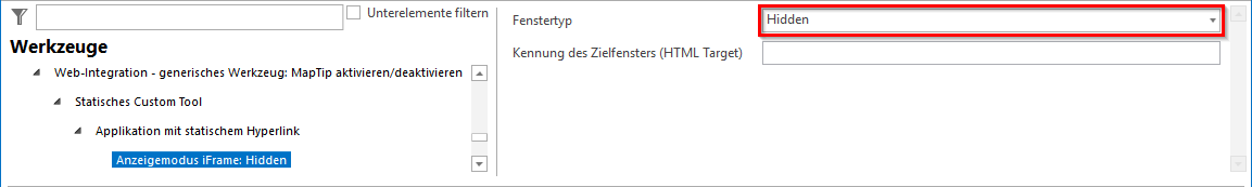 Konfiguration des Anzeigemouds iFrame Konfiguration des Anzeigemouds iFrame
