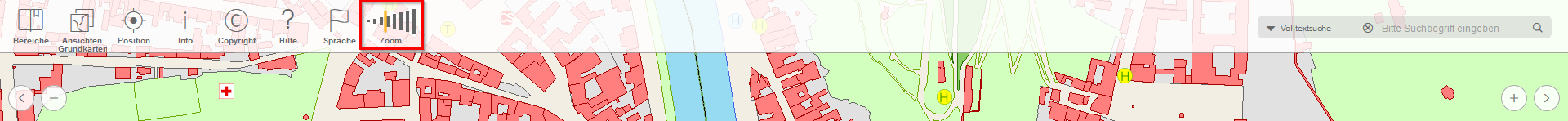 Zoom-Regler im mobile Client