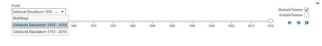 Zeitschieberegler-Profile im WebOffice core Client