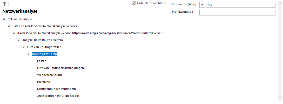 Konfiguration Routing-Profil Konfiguration Routing-Profil