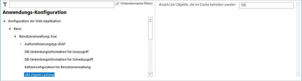 UM Objekt-Caching - Konfiguration UM Objekt-Caching - Konfiguration