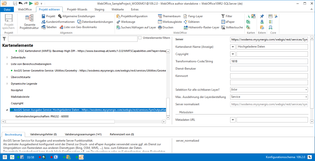 ArcGIS Server Ausgabe-Service Konfiguration ArcGIS Server Ausgabe-Service Konfiguration
