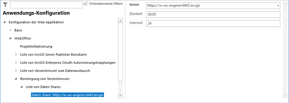 Eigenschaften der Bereinigung von Daten Shares Eigenschaften der Bereinigung von Daten Shares