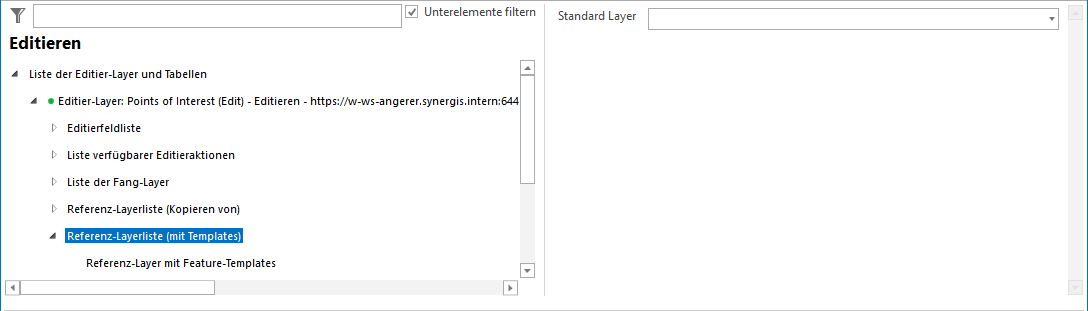 Konfiguration - Referenz-Layerliste (mit Templates) Konfiguration - Referenz-Layerliste (mit Templates)