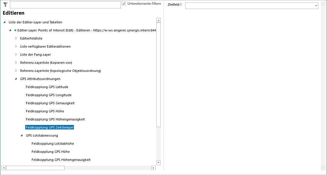 Konfiguration der GPS Attributzuordnung - Zeitstempel Konfiguration der GPS Attributzuordnung - Zeitstempel