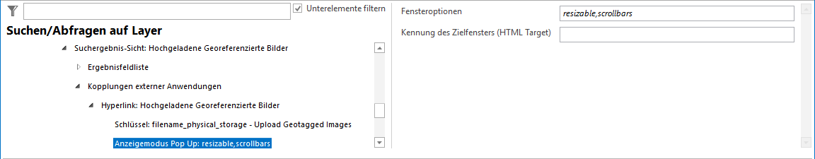 Anzeigemodus Pop Up Konfiguration Anzeigemodus Pop Up Konfiguration