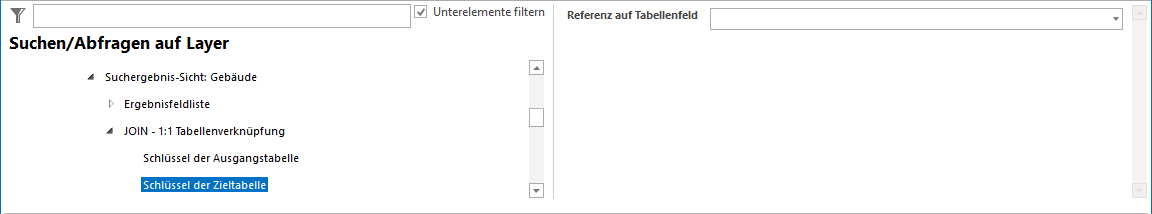Schlüssel der Zieltabelle Konfiguration
