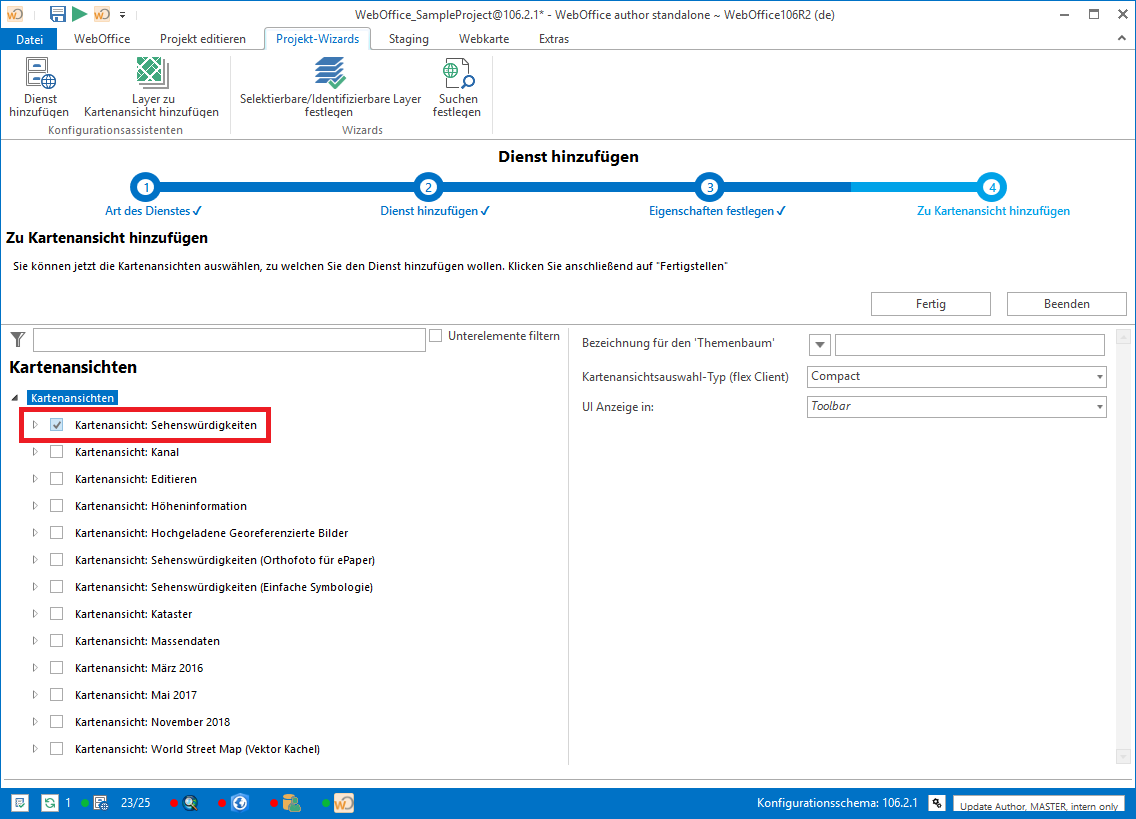 Referenz in die Kartenansicht übernehmen Referenz in die Kartenansicht übernehmen
