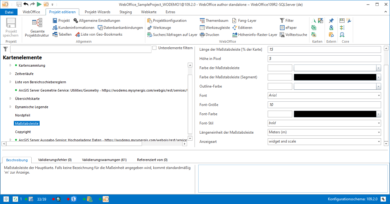 Konfiguration Maßstabsleiste Konfiguration Maßstabsleiste