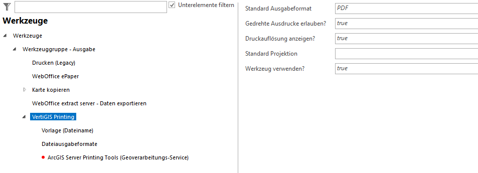 Konfiguration VertiGIS Printing Konfiguration VertiGIS Printing
