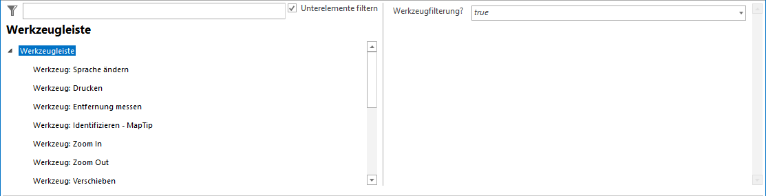 Konfiguration Werkzeugleiste Konfiguration Werkzeugleiste