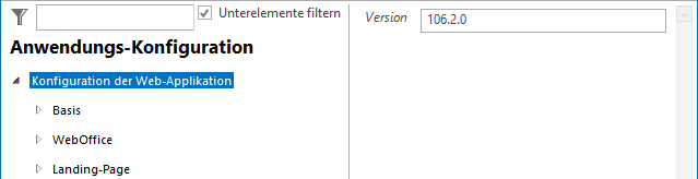 Konfiguration der Anwendungskonfiguration Konfiguration der Anwendungskonfiguration