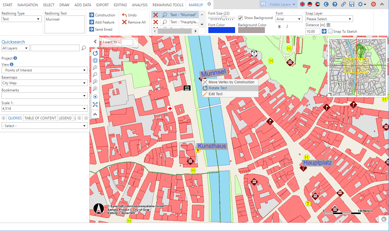 later rotation of a text in the WebOffice core client 