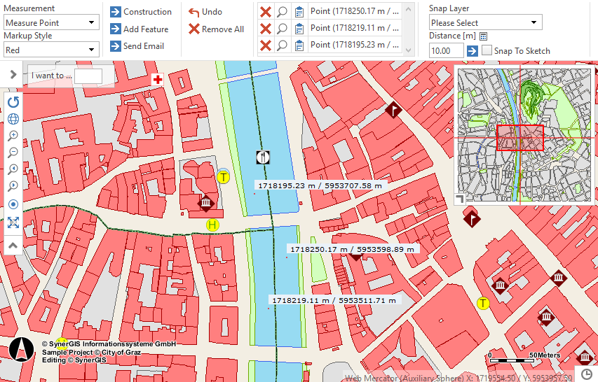 Selecting objects and zoom to them in the WebOffice core client