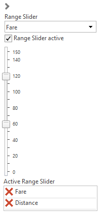 Range slider to select a value range