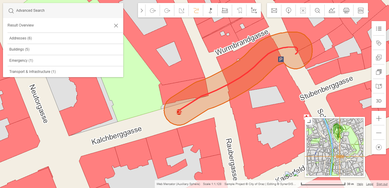 Linie selektieren im WebOffice flex Client