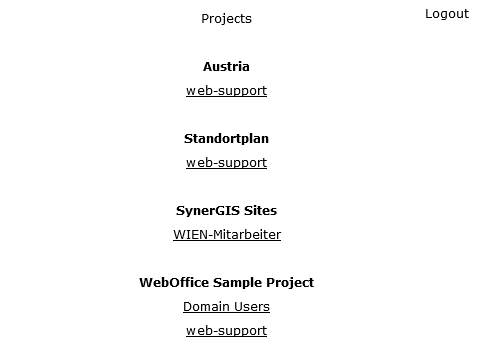 Minified Landing Page - appropriate roles are displayed for each project Minified Landing Page - appropriate roles are displayed for each project